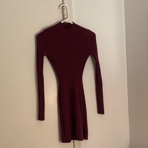 Hollister Deep Red Long Sleeve Dress